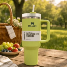 STANLEY 40oz H2.0 Flowstate Tumbler, Citron Lime Green Vacuum Insulated Stainless Steel, Leakproof Lid With Handle Straw Sweat-Proof - 綠色 - 查看 2