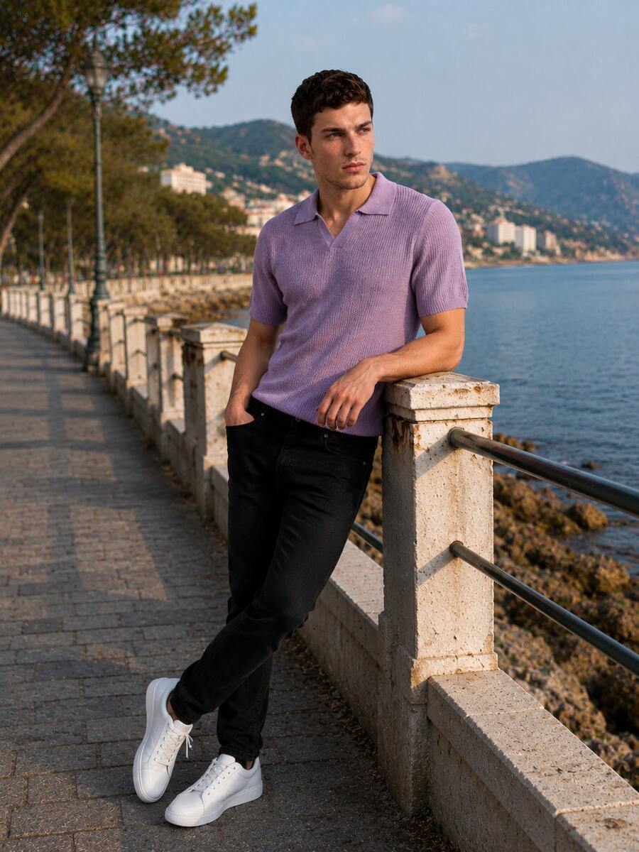 Men's Sweater For Daily Wear - Mauve Purple - View 1