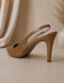 Mozione Women Heeled Sandals - 駝色 - 查看 4