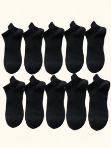 10/20 Pares de Meias Esportivas Unissex Pretas e Brancas de Malha Jacquard de Seda de Gelo Respiráveis, Absorventes de Suor, Antiderrapantes, Minimalistas, de Cano Baixo, Adequadas para Corrida de Verão, Fitness e Deslocamento Diário, Opções de 1/5/10/20/30 Pares - Branco - Visão 3