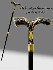 1pc Multi-Color Halloween Cane With 3D Wavy Pattern, Vintage Navel Scepter, 2-Section Detachable Metal Rod, Fashionable Elegant High-End British Gentleman Walking Stick, Suitable For Holiday Gifts, Cosplay, Stage Performance And School Use - Water Dragon King - View 4