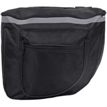 1 Peça Bolsa de Bottom Plano Duplo para Bagageiro Traseiro de Bicicleta, Bolsa de Porta-Mala de Bicicleta Impermeável de 25L com Decoração Reflexiva, Adequada para Ciclismo ao Ar Livre, Deslocamento de Bicicleta, Viagem de Bicicleta de Longa Distância (Preto) - Multicolorido - Visão 6