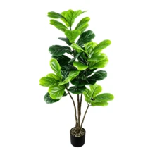 Large Artificial Ficus Deltoidea Plant, 53 Leaves, 125cm, Suitable For Home Indoor And Outdoor Decoration - Green - View 7