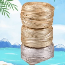 2pcs 400g Shiny Metallic Color Plain Crochet Yarn, Premium Braided Craft Cord Ribbon, Multi-Color Durable Knitting Yarn, Suitable For Making Handbags, Hats, Home Decor, Sewing And Knitting Projects - 2-pack - View 5