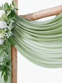 1/2pcs Arch-Shaped Drape Fabric Half Panel 4.4 Yards Sheer Backdrop Curtain, Suitable For Party, Ceiling, Wedding Arch, Reception, Christmas And Other Decorations - Multicolor - View 10