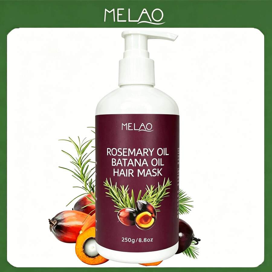 玫瑰蜂蜜髮膜，MELAO 玫瑰精油與巴塔納油深層滋養髮膜，適用於乾燥受損及毛躁髮質，深層滋養修復，增加極致光澤與柔軟度，250g/8.8oz - 250g - 查看 1
