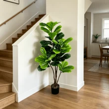 Large Artificial Ficus Deltoidea Plant, 53 Leaves, 125cm, Suitable For Home Indoor And Outdoor Decoration - Green - View 6