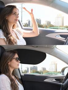 2/4pcs Car Window Sun Shades, New Curved Design Electrostatic Adsorption Side Window Sun Shades, Glue-Free UV Protection Heat Insulation Privacy Curtains, Universal Fit For Most Sedans, SUVs, Trucks, Summer Driving Front And Rear Side Window Sun Shades - A - View 12