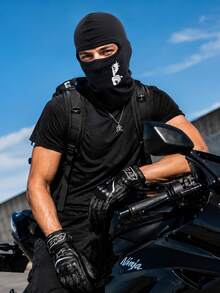 Musion 1/2/3pcs Hand Gesture Print Balaclava, Breathable Mesh Full Face Ski Mask, Hip-Hop Street Style Headwear, Suitable For Motorcycle Riding, Skateboarding And Daily Wear - Multicolor - View 2