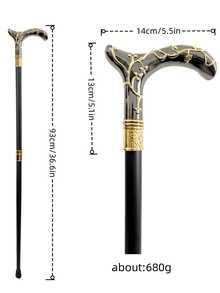1pc Multi-Color Halloween Gift Grape Vine Pattern Scepter - Vintage Style Alloy Walking Cane, Full Metal Material Gentleman's Cane Cosplay Role Play Scepter Stage Performance Prop, Suitable For School Parties And Events - Grapevine Pattern - View 13