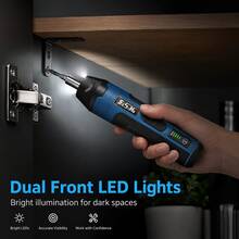 3.6V Mini Electric Screwdriver, Multi-Function Adjustable Torque, Built-In Rechargeable Lithium Battery, Portable Straight Handle Design, Suitable For Home Maintenance, Repair And Disassembly - Dark Blue - View 8