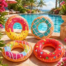 Naturepeak Pelampung Renang Bentuk Donat, Pelampung Renang Musim Panas Warna-warni untuk Dewasa, Produk Air Musim Panas Populer, Cocok untuk Olahraga Air Musim Panas, Pesta Kolam Renang, Pesta Pantai, Penggunaan di Pantai, Pelampung Renang Liburan Musim Panas, Kolam Renang Tiup - Warna makaron - View 2