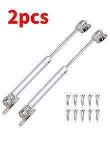 2pcs/1pc 100N/22.5LB Gas Spring Support Rod, Silver Hydraulic Pneumatic Strut, Suitable For Cabinet Doors, Cabinet Lids, Storage Boxes And Furniture, Soft-Opening Cabinet Door Hardware - A (100 Newtons / 22.51 Lbs) - View 8