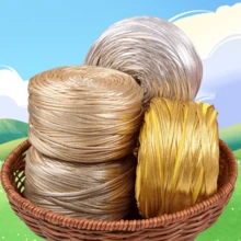 2pcs 400g Shiny Metallic Color Plain Crochet Yarn, Premium Braided Craft Cord Ribbon, Multi-Color Durable Knitting Yarn, Suitable For Making Handbags, Hats, Home Decor, Sewing And Knitting Projects - 2-pack - View 4