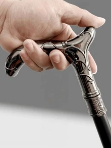 1pc Multi-Color Halloween Gift Grape Vine Pattern Scepter - Vintage Style Alloy Walking Cane, Full Metal Material Gentleman's Cane Cosplay Role Play Scepter Stage Performance Prop, Suitable For School Parties And Events - Grapevine Pattern - View 10