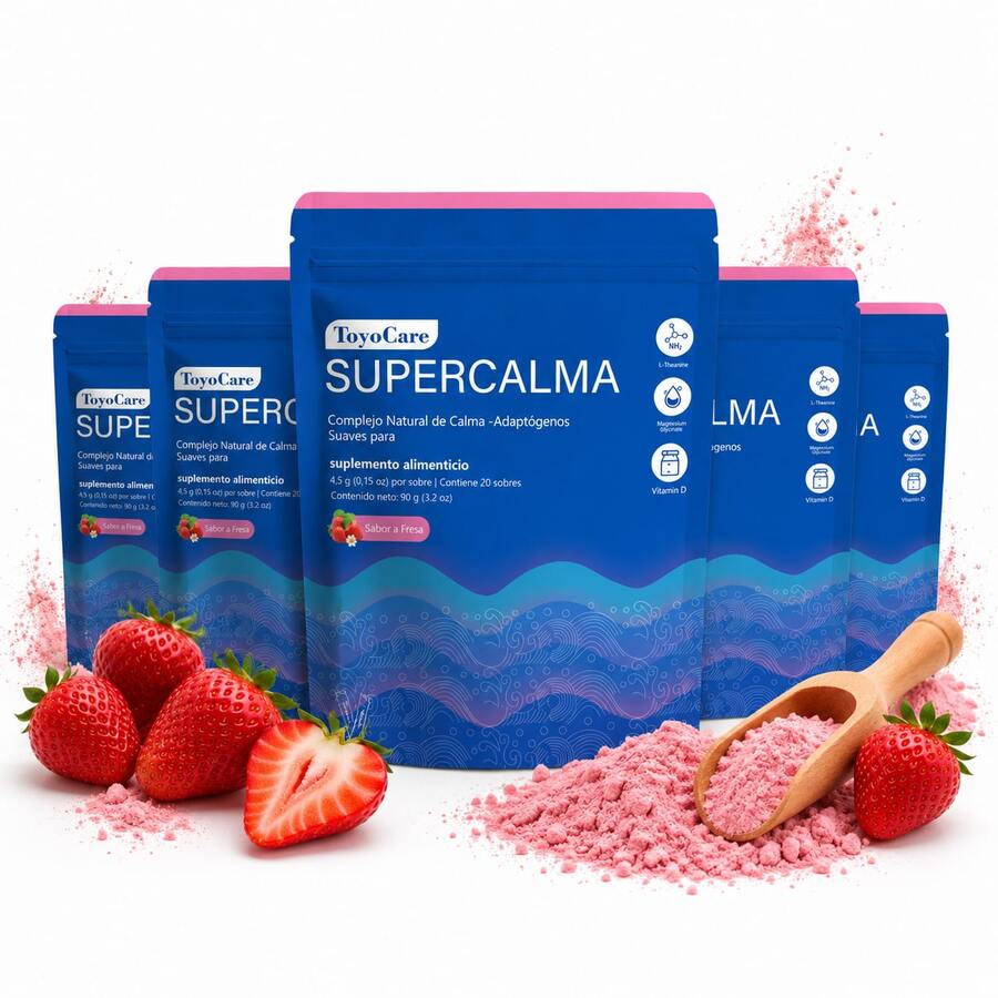 ToyoCare Rhodiola Rosea Magnesium Vitamin D Natural Supplement Relaxing Drink Raspberry Lemon 20 Sachets