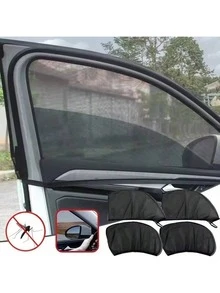 Bộ 2 hoặc 4 tấm lưới chắn cửa sổ ô tô đa năng, phù hợp với mọi dòng xe - Giúp thông gió, che nắng, bảo vệ cửa xe và cửa sổ bên hông. - màu đen - Xem 15