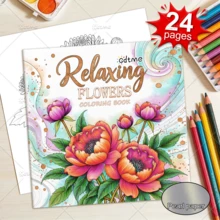 Relaxing Floral Coloring Book For Adults Stress Relief Beautiful Floral Patterns Bold & Easy, Minimalist Large Designs To Help You Relax, Includes Cute Comfortable Patterns (Bold & Easy To Color), Anxiety Relaxation Art Drawing Book - Flowers - View 5