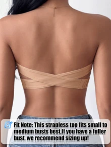3pcs/Set Wavy Edge Floral Lace Bandeau Bra, Non-Wired Non-Padded Bandeau Bra, Anti-Slip Bandeau Bra, Suitable For Daily Layering - Multicolor - View 5