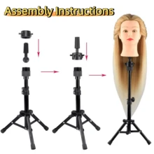 22-Inch Wig Head, Canvas Wig Head, Wig Stand With Wig Head, Mannequin Head, T-Pins, And A Stiff-Bristle Brush. Includes A 55cm Wig Stand, - Wig Stand With Head Set - View 5