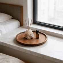 Nampan Kayu Solid Berputar 360° Baru - Nampan Penyimpanan Berputar 360° dengan Alas, Nampan Parfum, Nampan Dekoratif, Nampan Kamar Mandi, Kotak Penyimpanan Organizer Meja, Rak Mandi, Aksesori Wastafel, Cocok untuk Kamar Mandi, Lemari Dapur, Rak Bumbu, Rak Kosmetik, Rak Putar Lemari, Dekorasi Kamar Mandi, Aksesori Kamar Mandi - cokelat - View 9