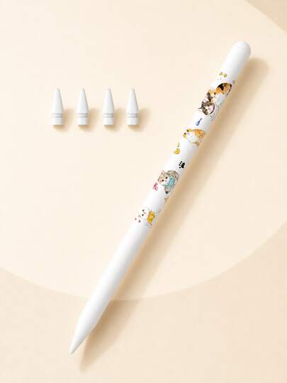 Cute Cat Stylus Pen Compatible With Ipad Pencil Compatible With Ipad, Type-C Charging Stylus Pen, Compatible With Apple Pro 11" 1/2/3/4, Pro 12.9" 3/4/5/6, Air 3/4/5, Mini 5/6, 6/7/8/9/10/A16, Air 11"/13" M2/M3, Pro 11"/13" M4/M5, 135mAh