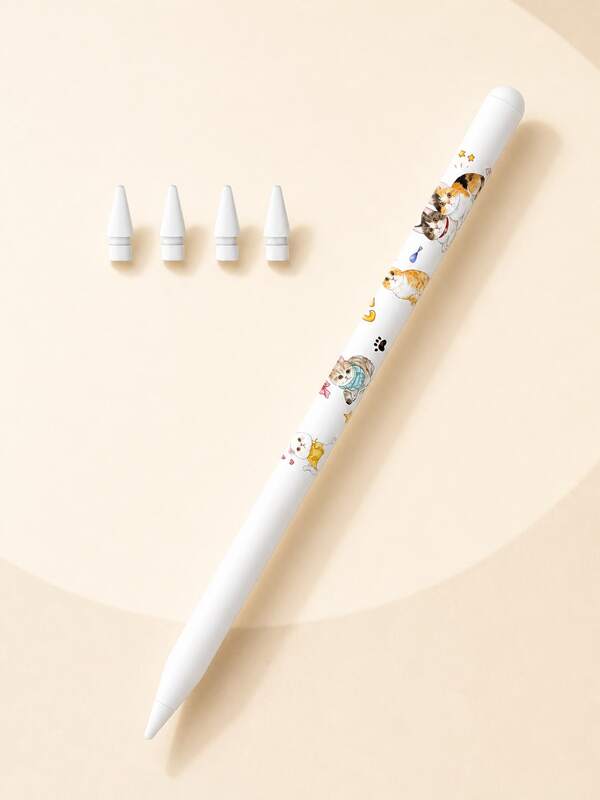 Cute Cat Stylus Pen Compatible With Ipad Pencil Compatible With Ipad, Type-C Charging Stylus Pen, Compatible With Apple Pro 11" 1/2/3/4, Pro 12.9" 3/4/5/6, Air 3/4/5, Mini 5/6, 6/7/8/9/10/A16, Air 11"/13" M2/M3, Pro 11"/13" M4/M5, 135mAh