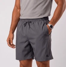 7d7 SportWear Kit 3 Shorts Masculino Esporte Treino Corrida Alta Qualidade Tecido Leve e Confortável Secagem Rápida - Preta, Chumbo e Bordô - Visão 7