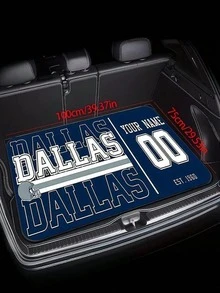 Dallas Football Team Car Trunk Mat, Non-Slip Easy-To-Clean Polyester Trunk Floor Protector, Suitable For Sedan, SUV And Pickup, Perfect Fan Holiday Gift - A - View 4