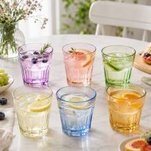 Shoppe house - Set de 6 vasos de vidrio colores surtidos - 300ml - Ver 1
