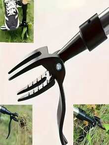1pc Heavy Duty Aluminum Root Removal Tool Head, 4-Prong Steel Root Eradication Garden Weeding Tool, Easy Grip Pull Design, Suitable For Yard And Garden Use (Handle Not Included) - Multicolor - View 3