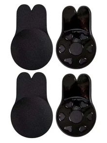 4pcs/2pcs Washable Bunny Ears Silicone Invisible Bra Self-Adhesive Sports Push-Up Bra Stickers - Multicolor - View 19