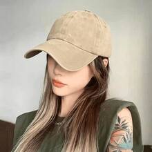 1pc Unstructured Vintage Washed Baseball Cap, Adjustable Dad Hat, Unisex Beach Accessory, Travel Essential - Hat 021 - View 2