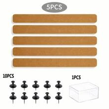 5片裝自黏式軟木條 30x5公分 無框軟木牆面佈告欄，照片展示、備忘錄便條、DIY手工留言板，附10個大頭針與1個收納盒 - A - 查看 12