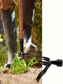 1pc Heavy Duty Aluminum Root Removal Tool Head, 4-Prong Steel Root Eradication Garden Weeding Tool, Easy Grip Pull Design, Suitable For Yard And Garden Use (Handle Not Included) - Multicolor - View 9