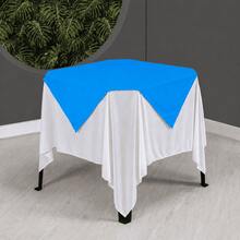 Set Of 20 White Tablecloths 1.5x1.5m + Colorful Table Runners - 綠松石 - 查看 3