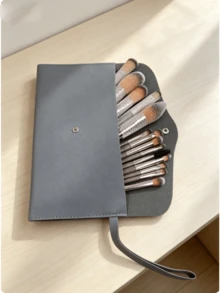 10pcs/14pcs Champagne Gold Makeup Brush Set, Blush, Eyeshadow, Eyebrow, Contour, Powder Brushes, Makeup Tools - Multicolor - View 7