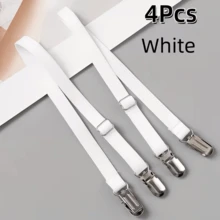 2/4/6Pcs Adjustable Buckle Shoulder Straps, 3 Colors Available: White, Black, Transparent, Suitable For Lingerie, Camisole And Clothing Anti-Slip Elastic Replacement Extension Straps, Tablecloth Fixing Elastic Bands, Duckbill Buckle Replacement Extension Straps - Multicolor - View 14
