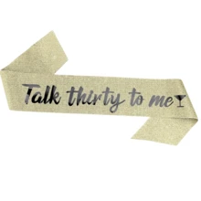 「Talk To Me About 30」肩帶與水鑽皇冠套裝－30歲生日女性禮物，生日派對用品 - 查看 13