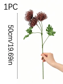 6件/1套人造花，人造花燭花，人造針墊花，人造植物，適用於家居/婚禮裝飾、春季裝飾、房間裝飾、牆面裝飾、臥室裝飾、花瓶插花、廚房裝飾、客廳裝飾和婚禮花藝布置 - 彩色 - 查看 6
