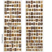 209/627/181/378pcs (Multiple Options) Vintage Letter Sticker Set, Ransom Letter/Scrapbook Stickers, Magazine Cutout Style Letters, English Alphabet Stickers, Suitable For Diary Decoration Crafts/Photo Albums - Set - View 6