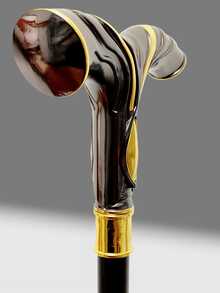 1pc Multi-Color Halloween Cane With 3D Wavy Pattern, Vintage Navel Scepter, 2-Section Detachable Metal Rod, Fashionable Elegant High-End British Gentleman Walking Stick, Suitable For Holiday Gifts, Cosplay, Stage Performance And School Use - Water Dragon King - View 10