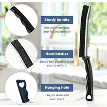 5 pièces Brosses de nettoyage de fentes fines, nettoyage en profondeur des crevasses étroites et des coins morts, convient pour les fentes de salle de bain, les bords d'évier, les rainures de cadres de fenêtre, les fentes de carrelage, les coins de robinet, outil de nettoyage de fentes multifonctionnel pour la maison - A - Voir 3