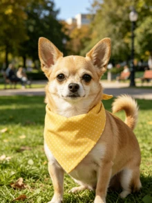 2pcs Yellow Duck Pet Bandana, Suitable For Cats And Dogs, Polyester Cute Yellow Polka Dot Pet Triangle Scarf, Happy Dog Style Design, Suitable For Furry Friends Daily Wear At Home Or Outdoor Play - Multicolor - View 3