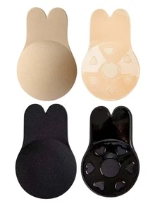 4pcs/2pcs Washable Bunny Ears Silicone Invisible Bra Self-Adhesive Sports Push-Up Bra Stickers - Multicolor - View 10
