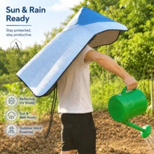 Lightweight Sun Protection Cape Hat, Reflective Outdoor Work Cover, Rainproof UV Shield For Gardening, Fishing & Farm Work - Sun Protection Cape - View 5