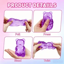 1pc Soft Squeeze Sensory Stress Relief Toy, Squishy Ball Fingertip Toy With Sticky Material, Suitable For Relieving Anxiety, Autism, Restlessness And Other Symptoms - Multicolor - View 3