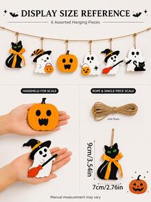 14pcs/1pc-6sets Halloween Hanging Decorations: Cute Ghost And Pumpkin Bunting - Easy To Hang, Reusable Home Party Decor - Halloween Ghost Ornaments - View 3