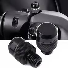 2pcs 10mm CNC Motorcycle Rearview Mirror Hole Orthodontic Screw Decorative Covers, Universal Motorcycle Rearview Mirror Decorative Screws, Suitable For Kawasaki CB650R/CB1000R, MT07/MT09, Hunter 350, CFMOTO 450SR, Suzuki SV650 - 2pcs - View 1