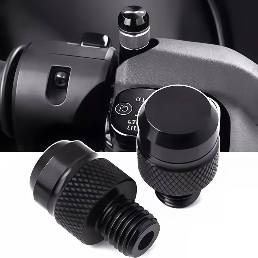 2pcs 10mm CNC Motorcycle Rearview Mirror Hole Orthodontic Screw Decorative Covers, Universal Motorcycle Rearview Mirror Decorative Screws, Suitable For Kawasaki CB650R/CB1000R, MT07/MT09, Hunter 350, CFMOTO 450SR, Suzuki SV650 - 2pcs - View 1